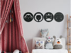 4 Piece Kids Wall Art Exotic Animals
