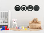 4 Piece Kids Wall Art Exotic Animals
