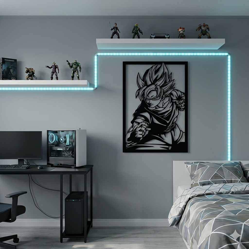 Goku Wooden Wall Art