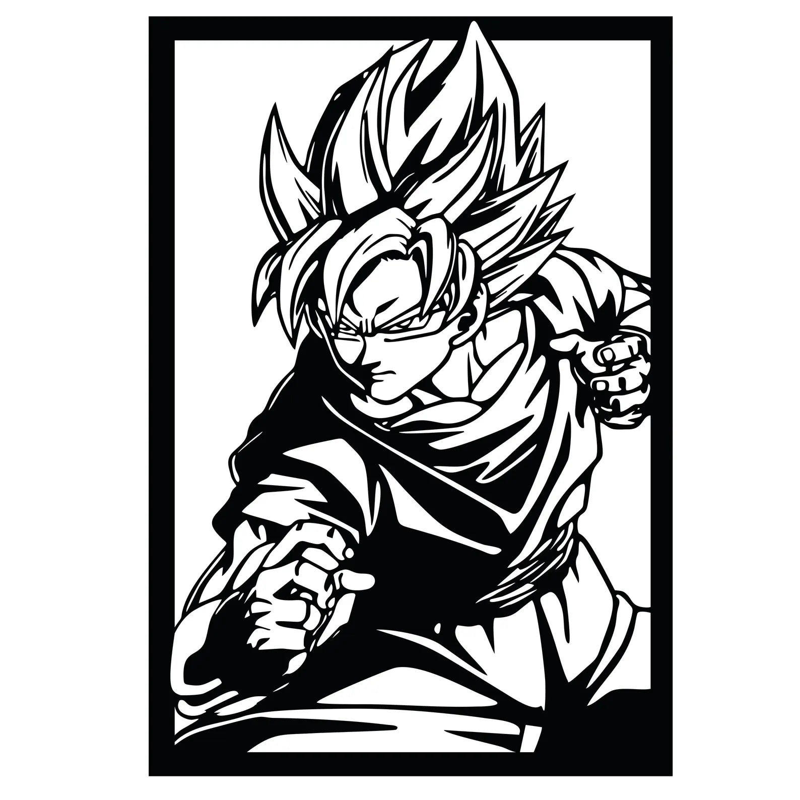 Goku Wooden Wall Art